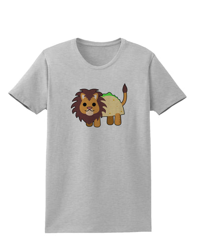 Cute Taco Lion Womens T-Shirt-Womens T-Shirt-TooLoud-AshGray-X-Small-Davson Sales