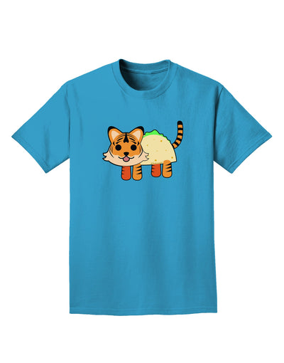 Cute Taco Tiger Adult Dark T-Shirt-Mens T-Shirt-TooLoud-Turquoise-Small-Davson Sales