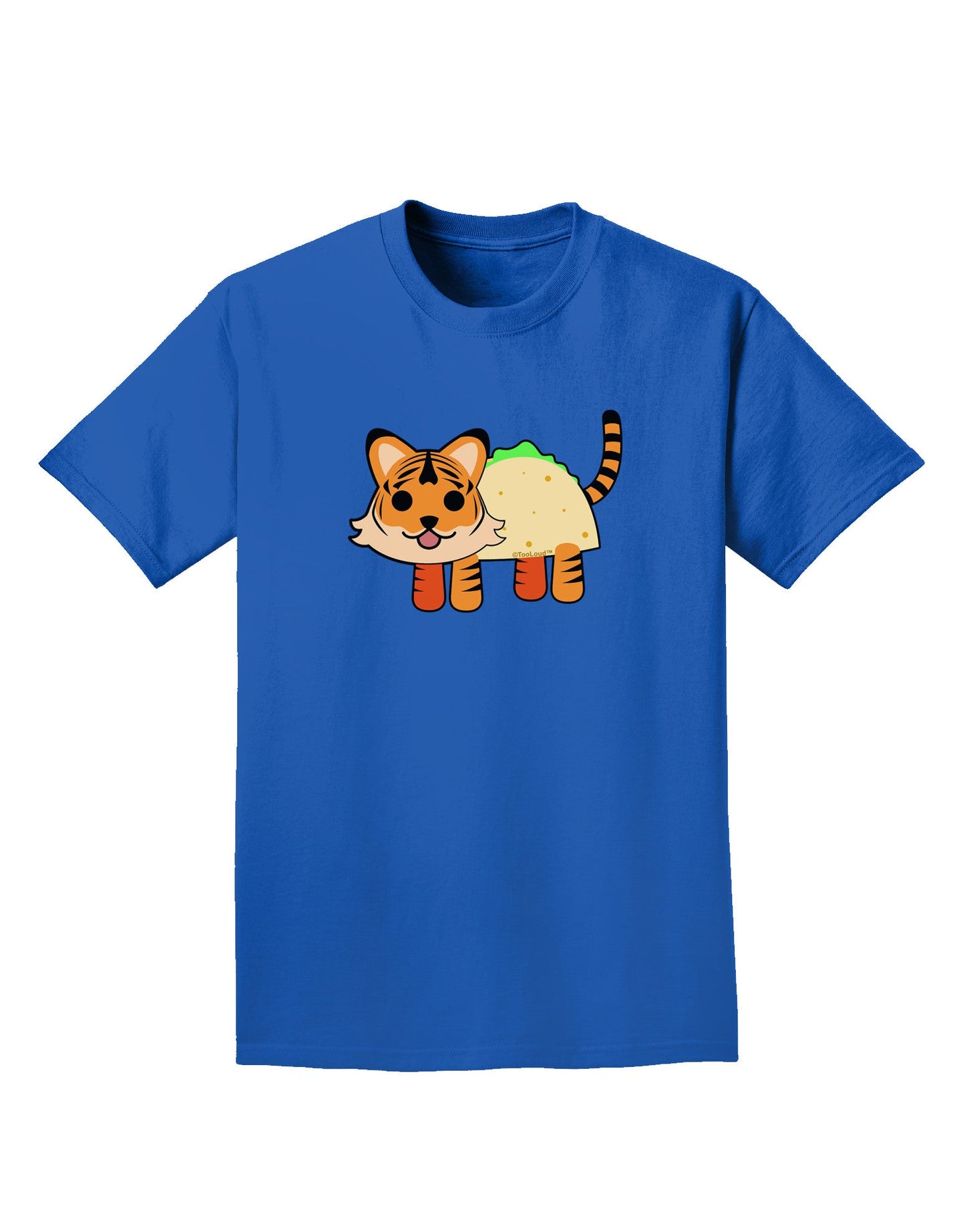 Cute Taco Tiger Adult Dark T-Shirt-Mens T-Shirt-TooLoud-Royal-Blue-Small-Davson Sales