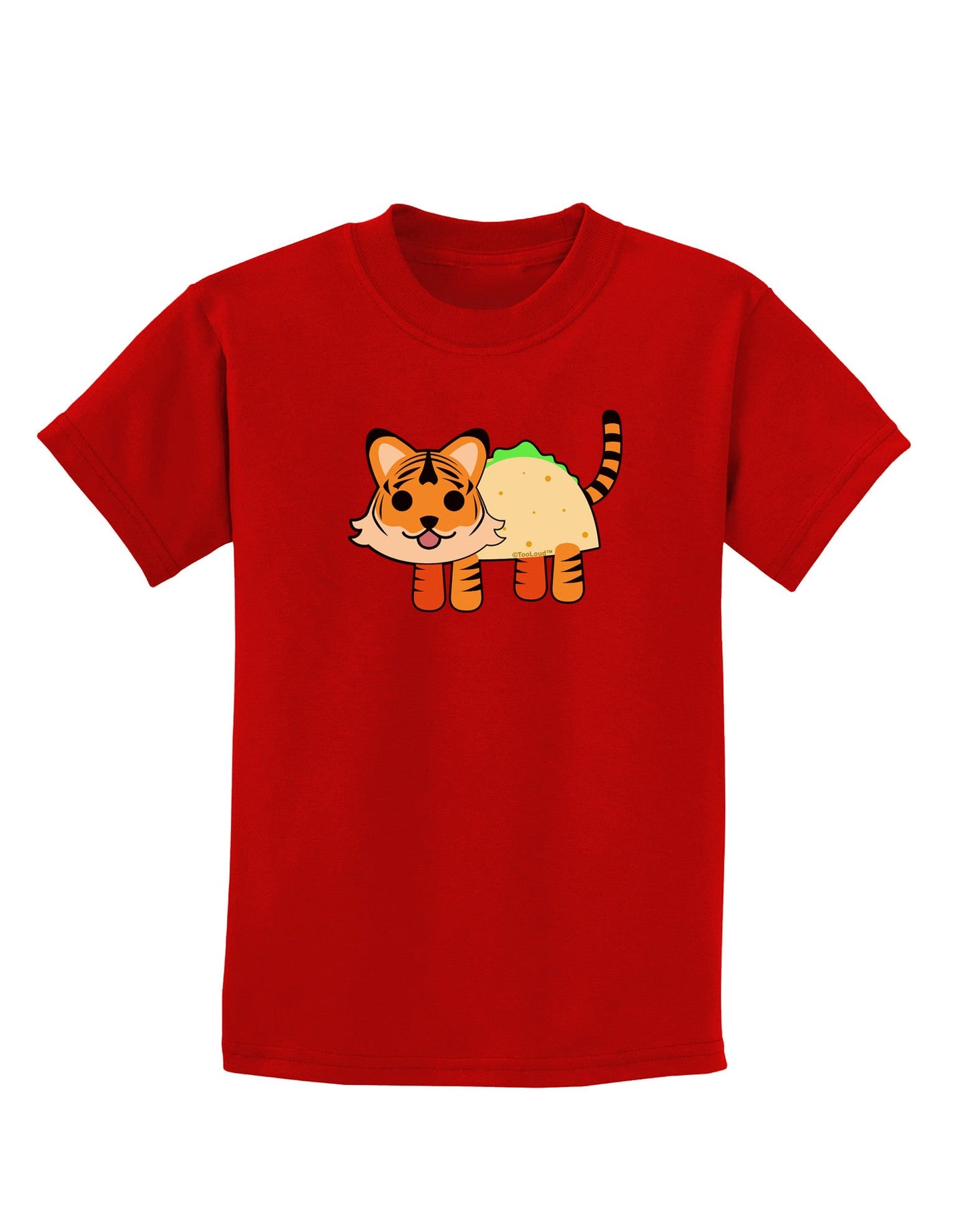 Cute Taco Tiger Childrens Dark T-Shirt-Childrens T-Shirt-TooLoud-Red-X-Small-Davson Sales