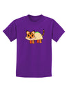 Cute Taco Tiger Childrens Dark T-Shirt-Childrens T-Shirt-TooLoud-Purple-X-Small-Davson Sales