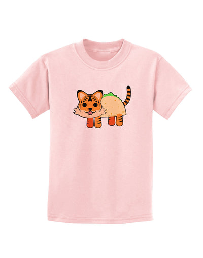 Cute Taco Tiger Childrens T-Shirt-Childrens T-Shirt-TooLoud-PalePink-X-Small-Davson Sales