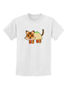 Cute Taco Tiger Childrens T-Shirt-Childrens T-Shirt-TooLoud-White-X-Small-Davson Sales