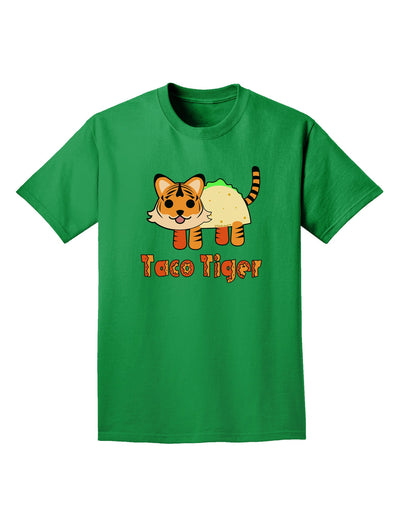 Cute Taco Tiger Text Adult Dark T-Shirt-Mens T-Shirt-TooLoud-Kelly-Green-Small-Davson Sales