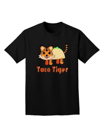 Cute Taco Tiger Text Adult Dark T-Shirt-Mens T-Shirt-TooLoud-Black-Small-Davson Sales