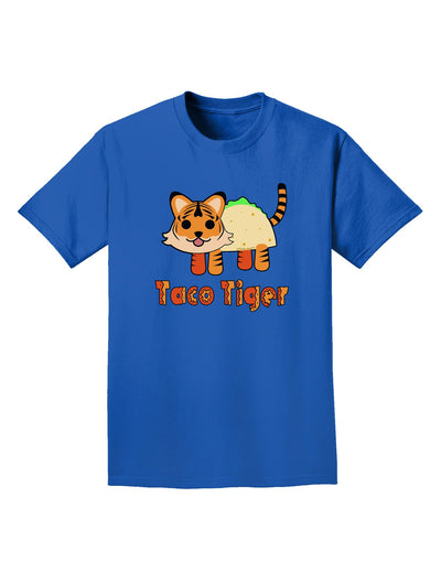 Cute Taco Tiger Text Adult Dark T-Shirt-Mens T-Shirt-TooLoud-Royal-Blue-Small-Davson Sales