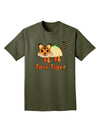 Cute Taco Tiger Text Adult Dark T-Shirt-Mens T-Shirt-TooLoud-Military-Green-Small-Davson Sales