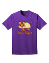 Cute Taco Tiger Text Adult Dark T-Shirt-Mens T-Shirt-TooLoud-Purple-Small-Davson Sales