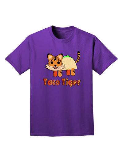 Cute Taco Tiger Text Adult Dark T-Shirt-Mens T-Shirt-TooLoud-Purple-Small-Davson Sales