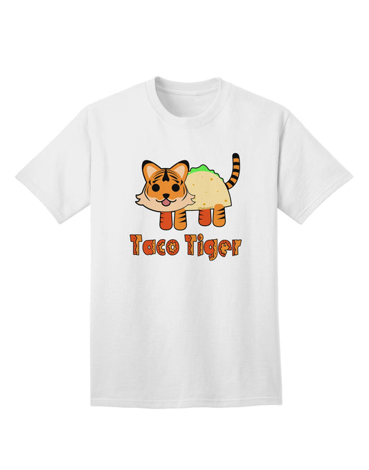 Cute Taco Tiger Text Adult T-Shirt-Mens T-Shirt-TooLoud-White-Small-Davson Sales
