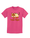 Cute Taco Tiger Text Childrens Dark T-Shirt-Childrens T-Shirt-TooLoud-Sangria-X-Small-Davson Sales