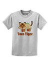 Cute Taco Tiger Text Childrens T-Shirt-Childrens T-Shirt-TooLoud-AshGray-X-Small-Davson Sales