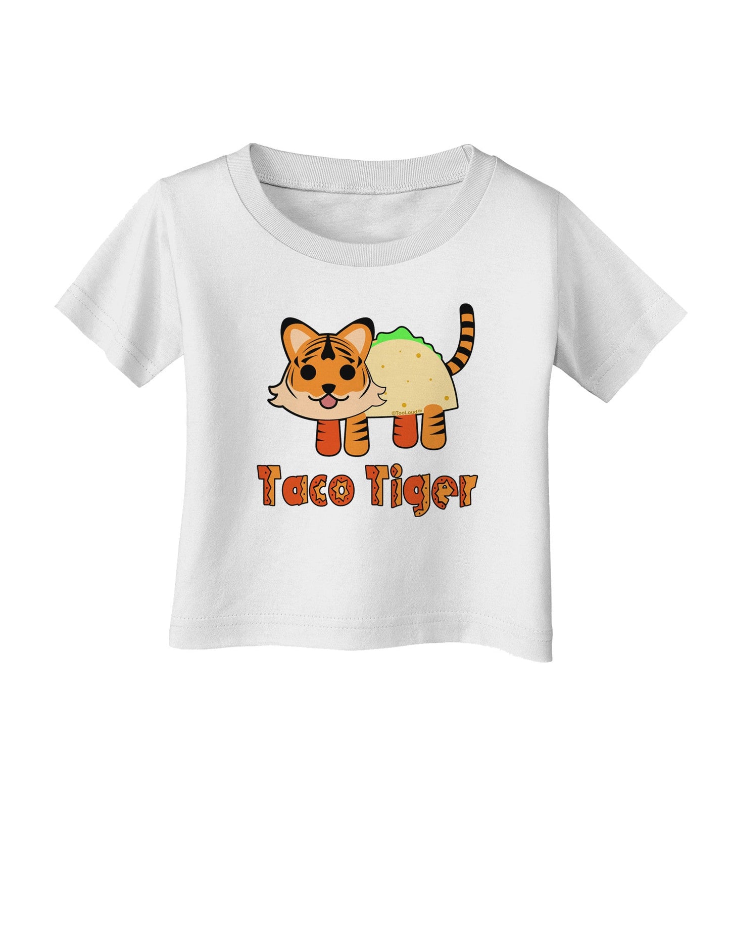 Cute Taco Tiger Text Infant T-Shirt-Infant T-Shirt-TooLoud-White-06-Months-Davson Sales
