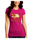 Cute Taco Tiger Text Juniors Petite Crew Dark T-Shirt-T-Shirts Juniors Tops-TooLoud-Hot-Pink-Juniors Fitted Small-Davson Sales