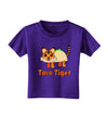 Cute Taco Tiger Text Toddler T-Shirt Dark-Toddler T-Shirt-TooLoud-Purple-2T-Davson Sales