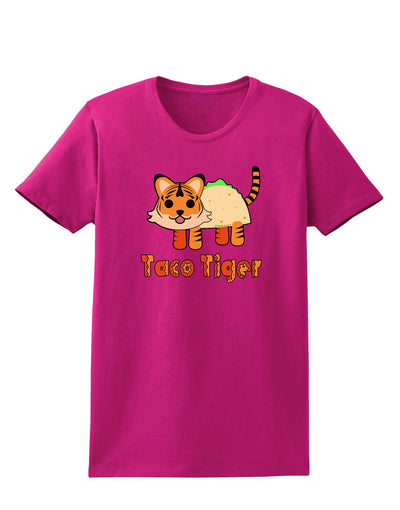 Cute Taco Tiger Text Womens Dark T-Shirt-TooLoud-Hot-Pink-Small-Davson Sales