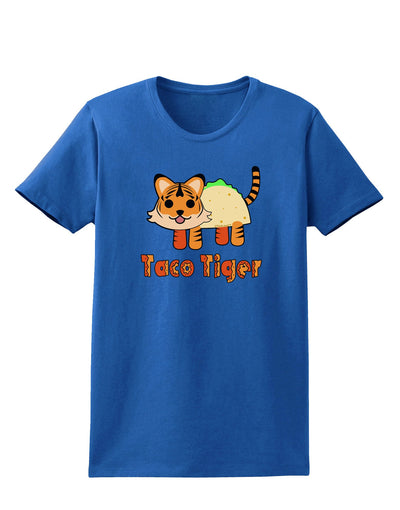 Cute Taco Tiger Text Womens Dark T-Shirt-TooLoud-Royal-Blue-X-Small-Davson Sales