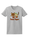 Cute Taco Tiger Text Womens T-Shirt-Womens T-Shirt-TooLoud-AshGray-X-Small-Davson Sales