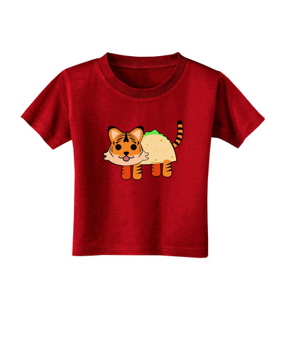 Cute Taco Tiger Toddler T-Shirt Dark-Toddler T-Shirt-TooLoud-Red-2T-Davson Sales