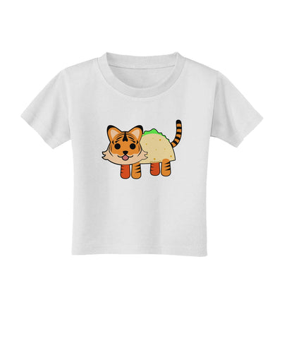 Cute Taco Tiger Toddler T-Shirt-Toddler T-Shirt-TooLoud-White-2T-Davson Sales