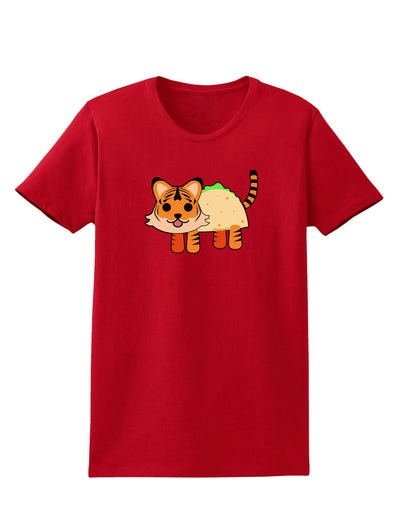 Cute Taco Tiger Womens Dark T-Shirt-TooLoud-Red-X-Small-Davson Sales