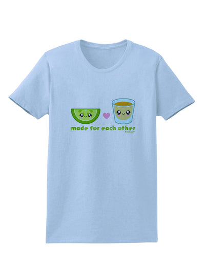 Cute Tequila Shot and Lime - Made For Each Other Womens T-Shirt by TooLoud-Womens T-Shirt-TooLoud-Light-Blue-X-Small-Davson Sales