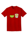 Cute Tequila Shot and Lime Wedge Adult Dark T-Shirt by TooLoud-Mens T-Shirt-TooLoud-Red-Small-Davson Sales