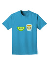 Cute Tequila Shot and Lime Wedge Adult Dark T-Shirt by TooLoud-Mens T-Shirt-TooLoud-Turquoise-Small-Davson Sales