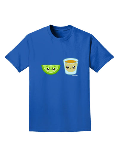 Cute Tequila Shot and Lime Wedge Adult Dark T-Shirt by TooLoud-Mens T-Shirt-TooLoud-Royal-Blue-Small-Davson Sales