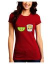 Cute Tequila Shot and Lime Wedge Juniors Crew Dark T-Shirt by TooLoud-T-Shirts Juniors Tops-TooLoud-Red-Juniors Fitted Small-Davson Sales