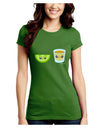 Cute Tequila Shot and Lime Wedge Juniors Crew Dark T-Shirt by TooLoud-T-Shirts Juniors Tops-TooLoud-Kiwi-Green-Juniors Fitted X-Small-Davson Sales