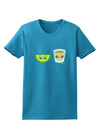 Cute Tequila Shot and Lime Wedge Womens Dark T-Shirt by TooLoud-Womens T-Shirt-TooLoud-Turquoise-X-Small-Davson Sales