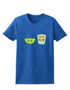 Cute Tequila Shot and Lime Wedge Womens Dark T-Shirt by TooLoud-Womens T-Shirt-TooLoud-Royal-Blue-X-Small-Davson Sales