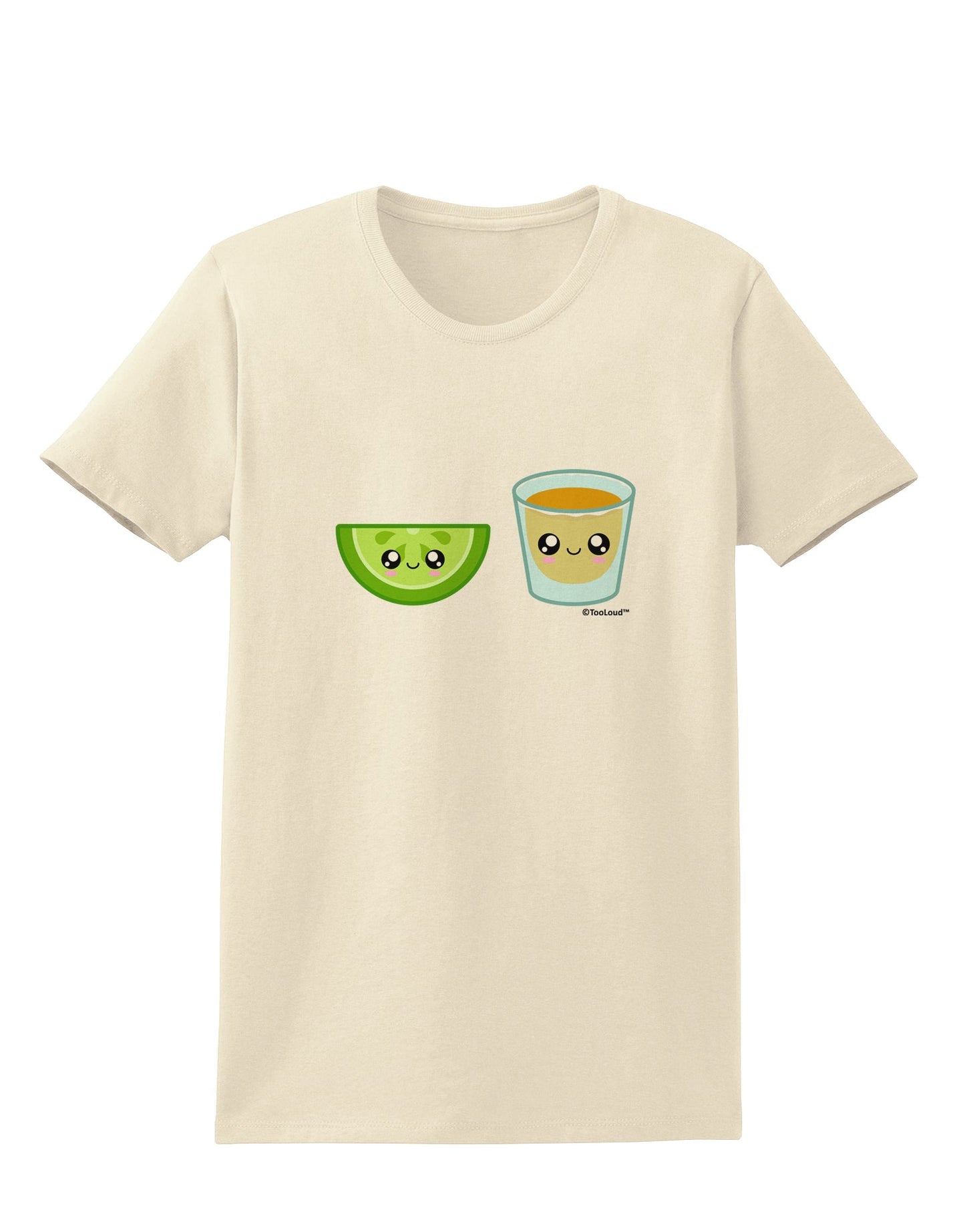 Cute Tequila Shot and Lime Wedge Womens T-Shirt by TooLoud-Womens T-Shirt-TooLoud-Natural-X-Small-Davson Sales