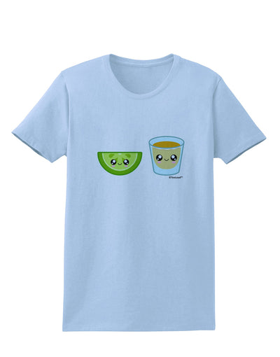 Cute Tequila Shot and Lime Wedge Womens T-Shirt by TooLoud-Womens T-Shirt-TooLoud-Light-Blue-X-Small-Davson Sales