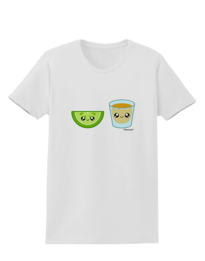 Cute Tequila Shot and Lime Wedge Womens T-Shirt by TooLoud-Womens T-Shirt-TooLoud-White-X-Small-Davson Sales