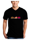 Cute Thanksgiving Food Adult Dark V-Neck T-Shirt-TooLoud-Black-Small-Davson Sales