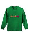 Cute Thanksgiving Food Adult Long Sleeve Dark T-Shirt-TooLoud-Kelly-Green-Small-Davson Sales