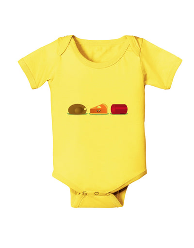 Cute Thanksgiving Food Baby Romper Bodysuit-Baby Romper-TooLoud-Yellow-06-Months-Davson Sales