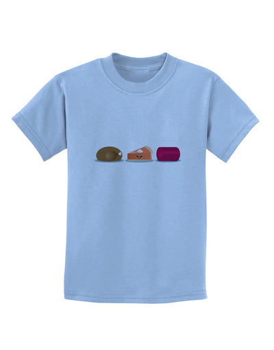 Cute Thanksgiving Food Childrens T-Shirt-Childrens T-Shirt-TooLoud-Light-Blue-X-Small-Davson Sales