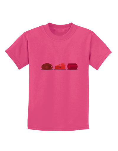 Cute Thanksgiving Food Childrens T-Shirt-Childrens T-Shirt-TooLoud-Sangria-X-Small-Davson Sales