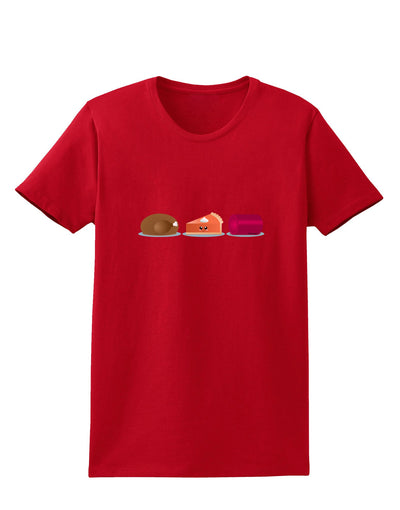 Cute Thanksgiving Food Womens Dark T-Shirt-TooLoud-Red-X-Small-Davson Sales