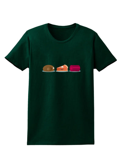 Cute Thanksgiving Food Womens Dark T-Shirt-TooLoud-Forest-Green-Small-Davson Sales