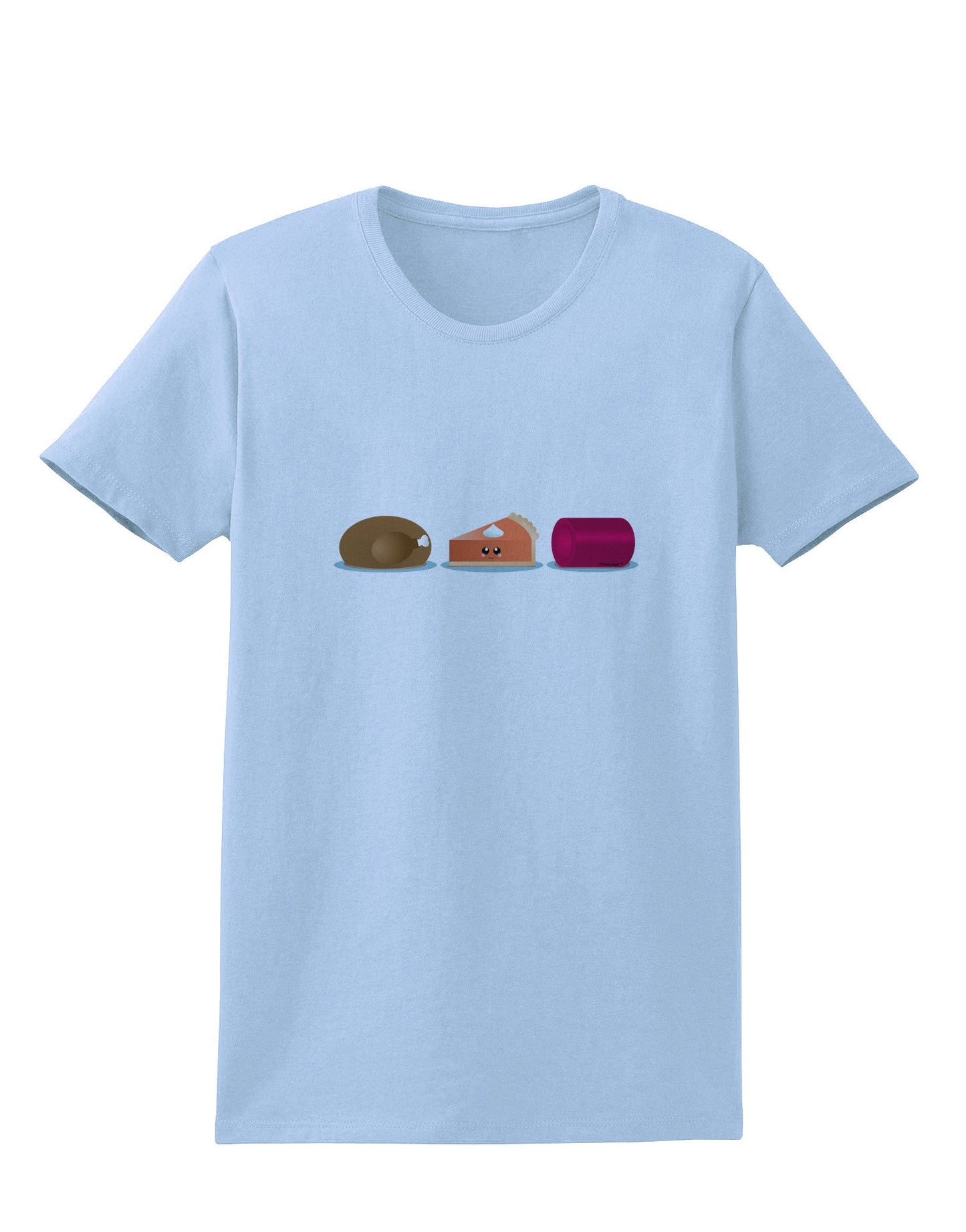 Cute Thanksgiving Food Womens T-Shirt-Womens T-Shirt-TooLoud-Light-Blue-X-Small-Davson Sales