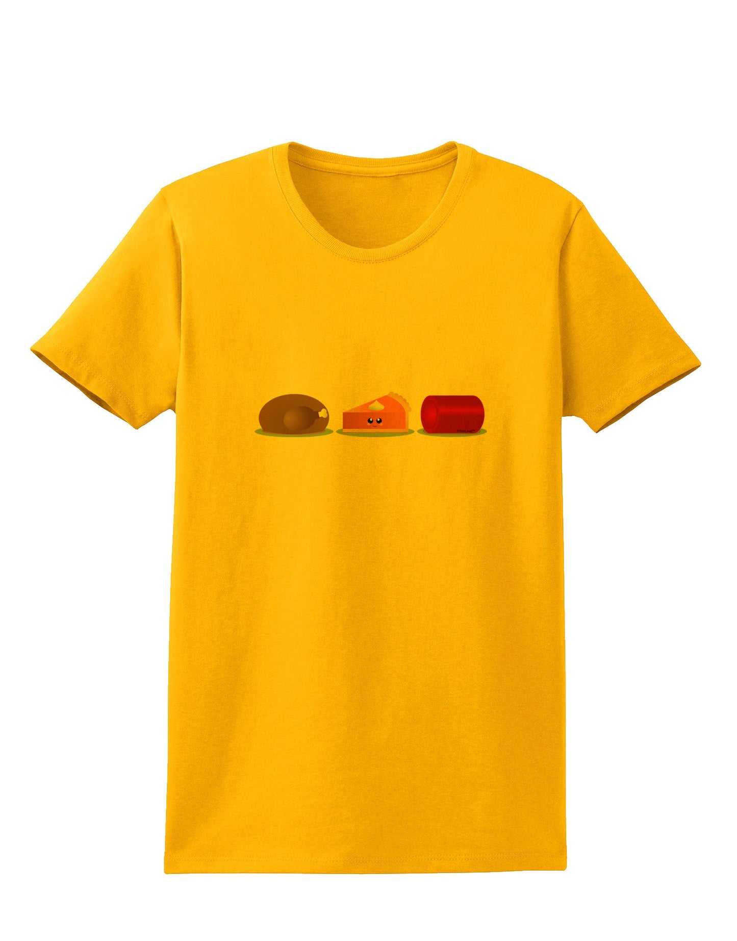 Cute Thanksgiving Food Womens T-Shirt-Womens T-Shirt-TooLoud-Gold-X-Small-Davson Sales