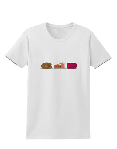 Cute Thanksgiving Food Womens T-Shirt-Womens T-Shirt-TooLoud-White-X-Small-Davson Sales