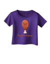 Cute Turkey Leg - Happy Thanksgiving Infant T-Shirt Dark-Infant T-Shirt-TooLoud-Purple-06-Months-Davson Sales