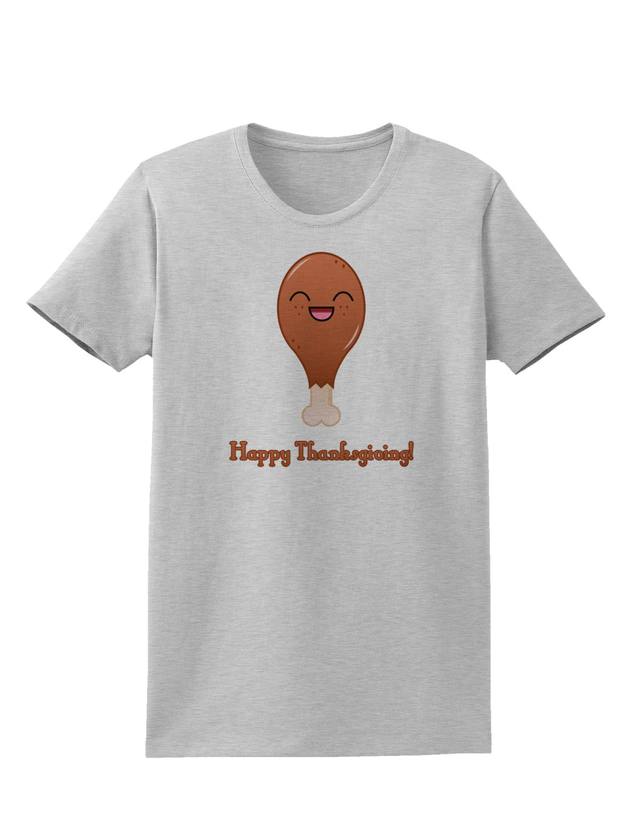 Cute Turkey Leg - Happy Thanksgiving Womens T-Shirt-Womens T-Shirt-TooLoud-White-X-Small-Davson Sales