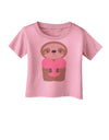 Cute Valentine Sloth Holding Heart Infant T-Shirt by TooLoud