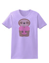 Cute Valentine Sloth Holding Heart Womens T-Shirt by TooLoud-Womens T-Shirt-TooLoud-Lavender-X-Small-Davson Sales